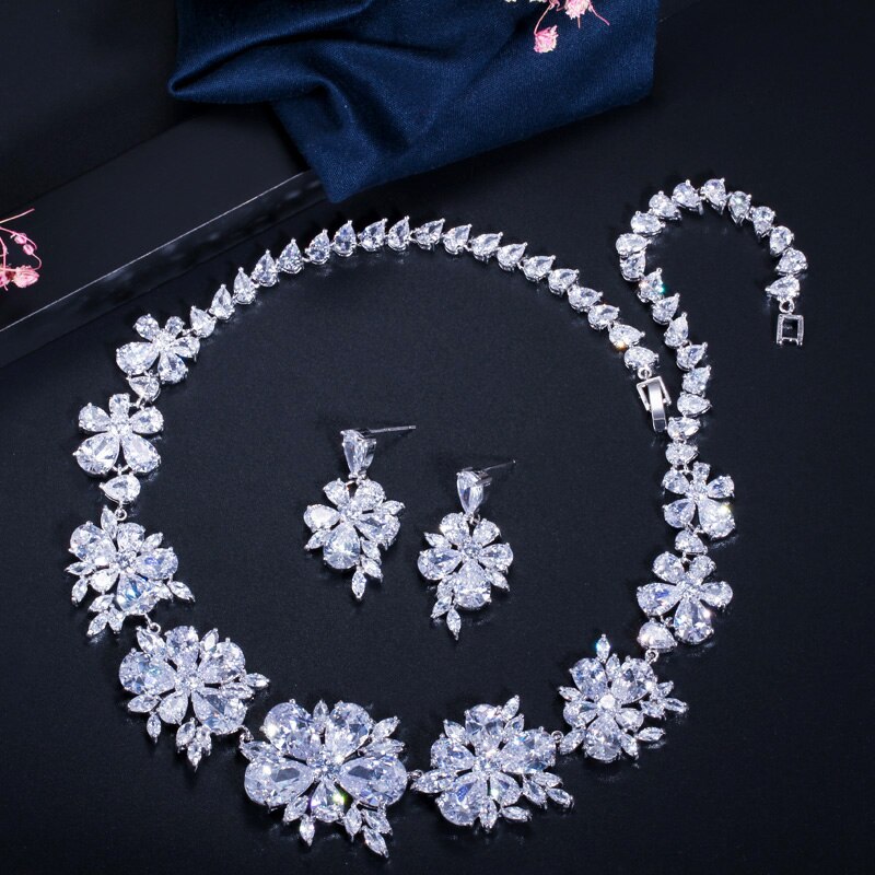 ThreeGraces-Sparkling-Cubic-Zircon-Bridal-Jewellery-Set-Earring-Necklace-Big-Flower-Wedding-Costume--32995618264-11