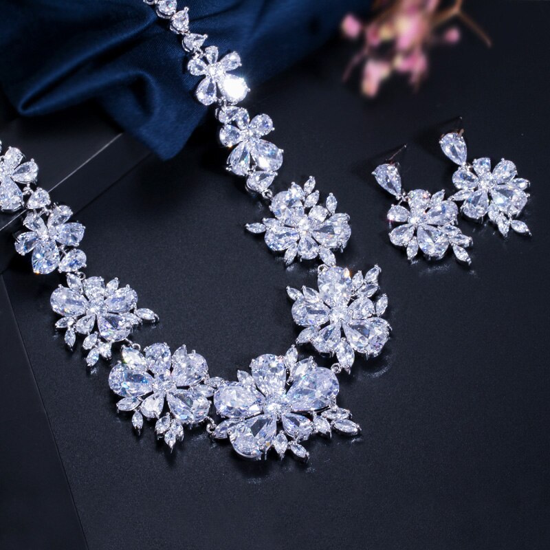 ThreeGraces-Sparkling-Cubic-Zircon-Bridal-Jewellery-Set-Earring-Necklace-Big-Flower-Wedding-Costume--32995618264-9