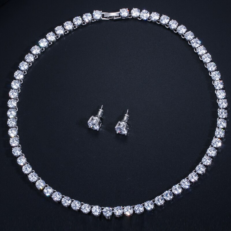 ThreeGraces-Sparkling-Cubic-Zirconia-Bridal-Wedding-Round-Choker-Necklace-and-Stud-Earrings-Party-Je-32908734190-8