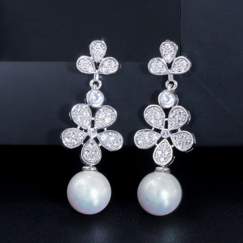 ThreeGraces-Sparkling-White-Cubic-Zirconia-Leaf-Shape-Long-Drop-Pearl-Earrings-Necklace-for-Bridal-W-4000263620642-8