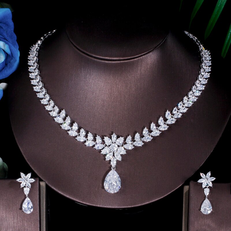 ThreeGraces-Sparkly-White-Cubic-Zirconia-Big-Water-Drop-Earrings-and-Necklace-Bridal-Wedding-Banquet-1005004860905745-11