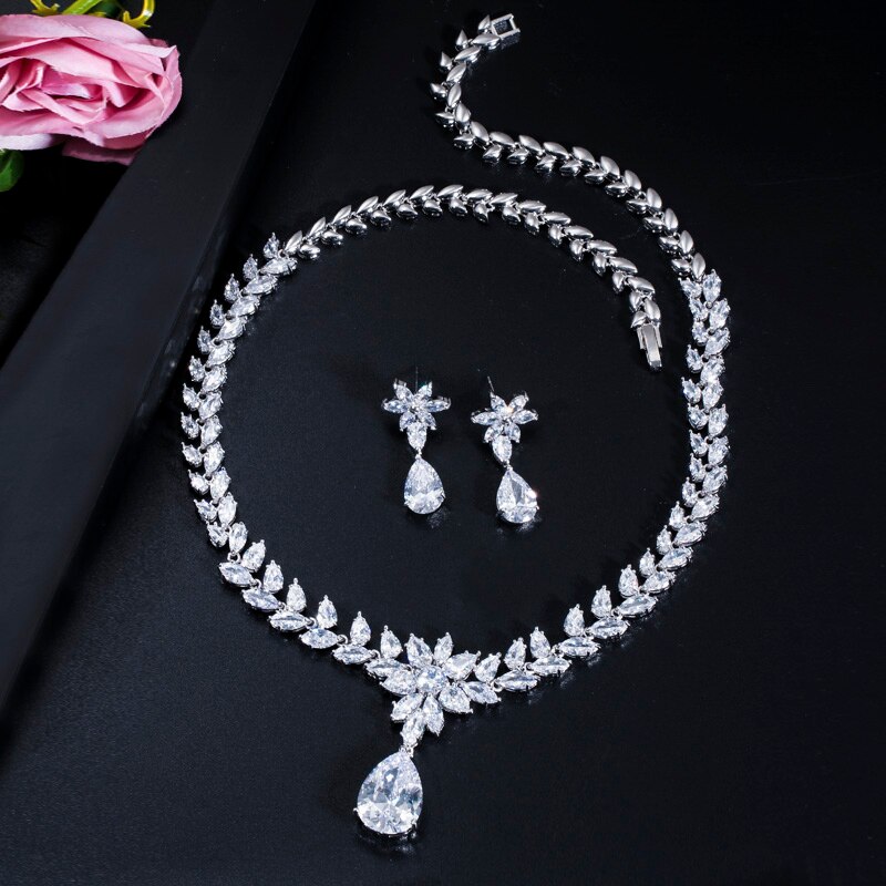 ThreeGraces-Sparkly-White-Cubic-Zirconia-Big-Water-Drop-Earrings-and-Necklace-Bridal-Wedding-Banquet-1005004860905745-9