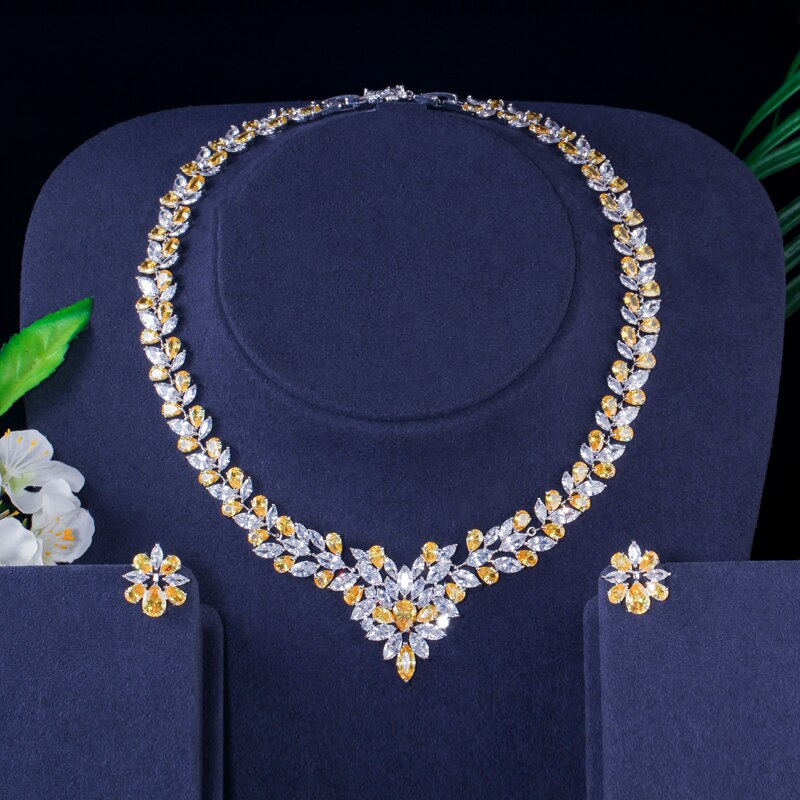 ThreeGraces-White-Gold-Color-Marquise-Shape-Red-Zirconia-Stones-Big-Flower-Statement-Necklace-Sets-F-32444126614-11