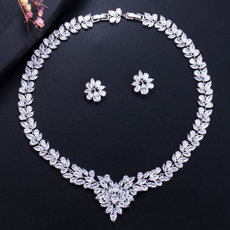 ThreeGraces-White-Gold-Color-Marquise-Shape-Red-Zirconia-Stones-Big-Flower-Statement-Necklace-Sets-F-32444126614-5