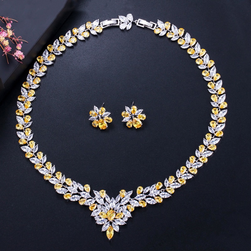 ThreeGraces-White-Gold-Color-Marquise-Shape-Red-Zirconia-Stones-Big-Flower-Statement-Necklace-Sets-F-32444126614-6