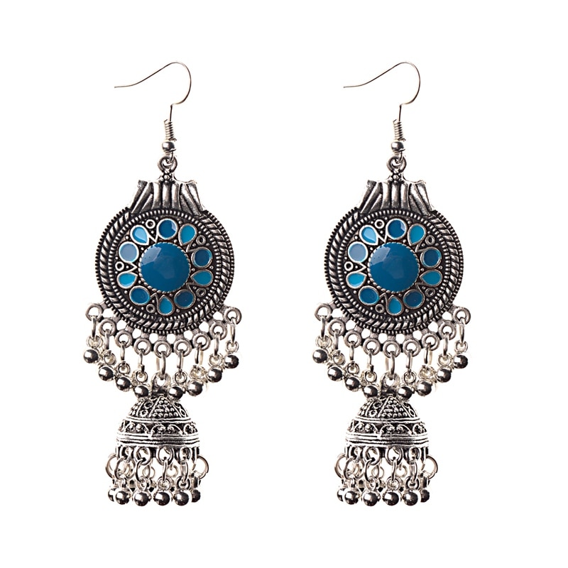 Traditional-Indian-Ethnic-Silver-Color-Drop-Earrings-Tassel-For-Women-Gypsy-Tassel-Jhumka-Jhumki-Ear-2251832734632041-13