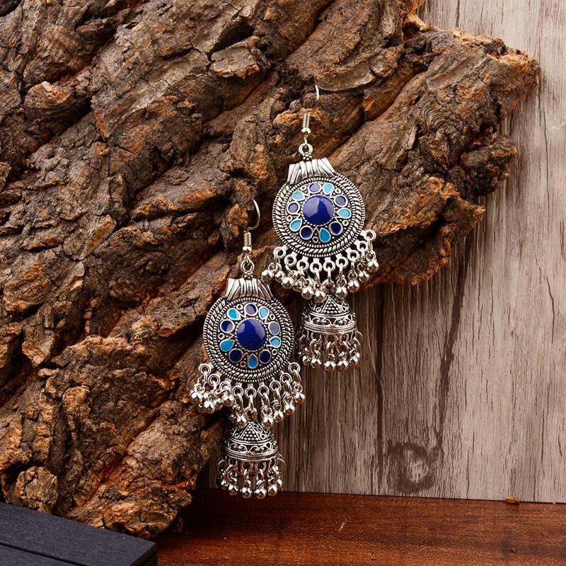 Traditional-Indian-Ethnic-Silver-Color-Drop-Earrings-Tassel-For-Women-Gypsy-Tassel-Jhumka-Jhumki-Ear-2251832734632041-5
