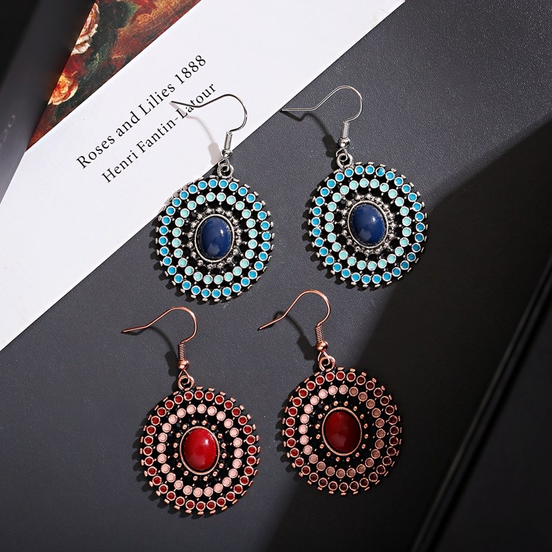 Vintage-Boho-Red-Blue-Round-Hollow-Ladies-Earrings-Fashion-Jewelry-Ethnic-Women-Earrings-Drop-Earrin-2