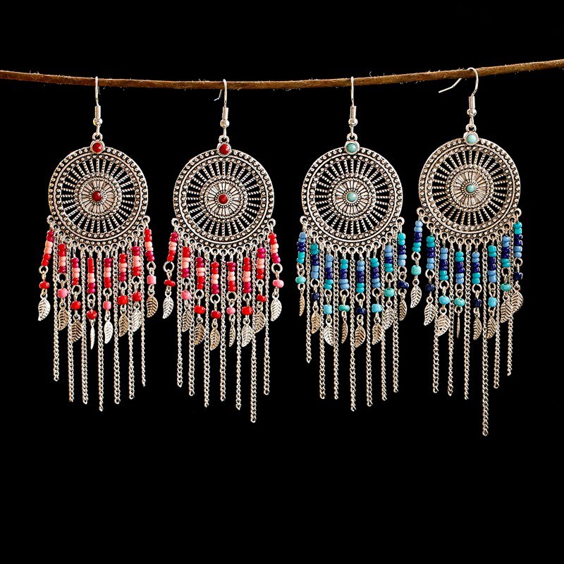 Vintage-Ethnic-Dream-Catch-Long-Earrings-For-Women-Boho-Jewelry-Ladies-Beads-Chain-Tassel-Jhumka-Ear-4000234953438-2
