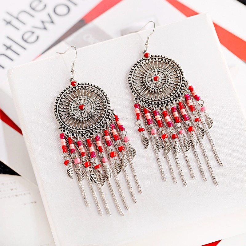 Vintage-Ethnic-Dream-Catch-Long-Earrings-For-Women-Boho-Jewelry-Ladies-Beads-Chain-Tassel-Jhumka-Ear-4000234953438-7