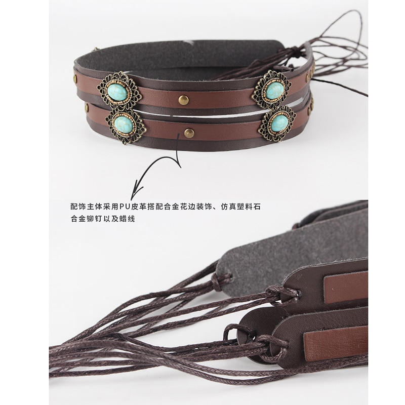 Vintage-Handmade-Leather-Men-Women-Head-Belt-Accessories-Ethnic-Turquoises-Flower-Statement-Choker-N-1005005192236990-5
